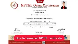 How to download NPTEL certificate 2023 // swayam certificate 