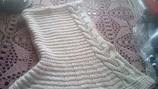 Шапка-капор связанная на спицах.🍁🍂🍃❄️⛄🌦️🌨️☃️