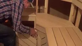 Монтаж полков  в бане  своими руками  . Часть 3 .