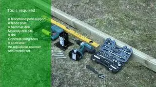 Forest Garden - How to install a fence post onto concrete (2019)