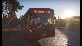 Sweden, Stockholm ride with bus 837 from Söderbymalmsskolan to Kullerstensvägen