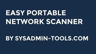 Easy Portable Network Scanner