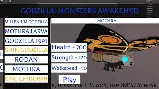Roblox Godzilla Monster awakened. Mothra Roleplay!