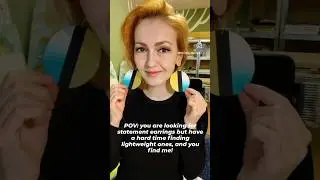 I make statement earrings now