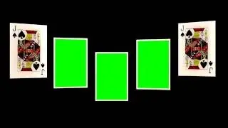 4K Playing Card Green Screen Intro Template. Green Screen Footage.