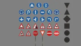 Reallusion - Marketplace - iC7 PBR Traffic Signs Set
