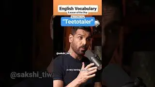 Teetotaler means? #tea #alchohal #john #english #vocabulary