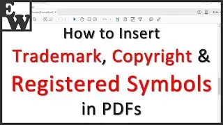 How to Insert Trademark, Copyright, and Registered Symbols in PDFs