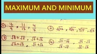 MAXIMUM AND MINIMUM || Maths short tricks || FOR SSC CGL CPO CHSL AND OTHER EXAM ||