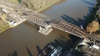 Čelákovice - železniční most přes Labe