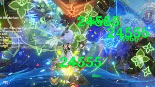 Onfield Nahida in Nilou's Team ft. Kokomi and Yelan - C0 Nahida R4 Widsith