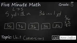 5th Grade Math Unit Conversions