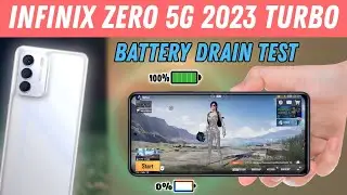 Infinix Zero 5g 2023 Turbo Battery Drain Test - 100% - 0% Only BGMI Play 🔥|| Heating🔥 & Battery Test