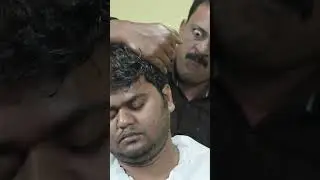 Dandruff Scratching And Oil Massage Treatment ASMR | Neck Cracking Head Massage | 
