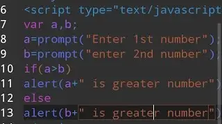 JavaScript Program to find greater of Two Numbers anWriter on Android Mobile | JavaScript