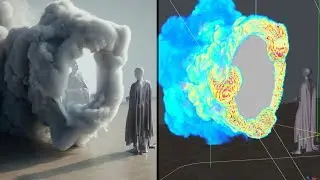 Cinema 4d Realflow & Turbulence FD Portal | Octane Render | FREE PROJECT