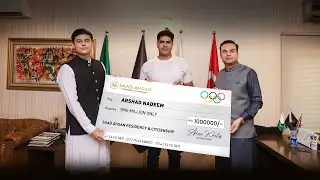 CEO Saad Ahsan Presented 1 Million Cheque to Olympic Gold Medalist Arshad Nadeem