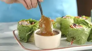 Зеленые роллы с индейкой и овощами