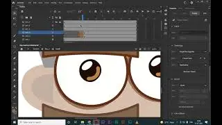 17 day class Adobe Animate CC// eyes blinking with masking