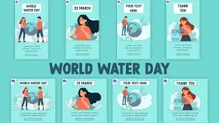 Flat Character Motion Graphic Animation | After Effects Templates | World Water Day Animation Pack