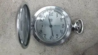 Vintage Molnia Molnija 18 Jewels USSR Russian Soviet Mechanical Pocket Watch.