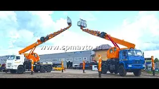 Автовышка КАМАЗ / Работа на автовышке / Автогидроподъемник HANSIN 45 метров