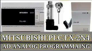 Mitsubishi Plc Analog Scaling || FX2N-4AD Analog programming|| 