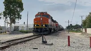 BNSF 102 Leads Harbor Sub Local past Sepulveda