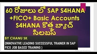 (S4HANA Finance in telugu) S4HANA +FICO +Basic Accounts+ Special English In 60 days Syllabus