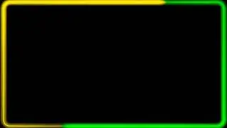 Green And Yellow | NEON LIGHT | Glowing Frame Border LOOP VIDEO Black screen Template  After Effects