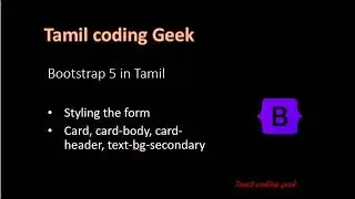 Bootstrap 5 in Tamil | card layout and card body
