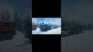КАМАЗ "Арктика" таки смог вытащить застрявший УРАЛ-NEXT с прицепом  #snowrunner