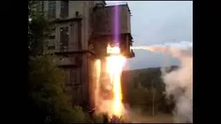 RD-107A russian engine static fire - Roscosmos footages