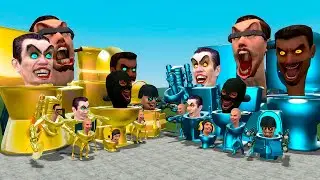 ALL GOLDEN SKIBIDI TOILETS VS ALL DIAMOND SKIBIDI TOILETS - Garry's Mod