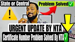 Urgent🚨Update By NTA✅|Category Certificate Number Solved In Jee Main 2025 Registration|Jee Main