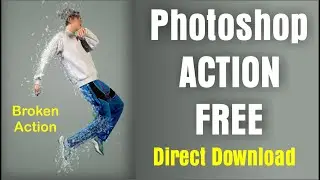 Photoshop Broken Action | Photoshop Tutorial | Dispersion Action Free Download English Subtitle