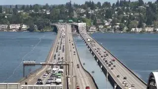 Light rail over the I-90 floating bridge