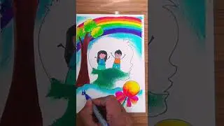 Children's Day special Drawing//How to draw Children's Day poster/How to draw Children's Day Drawing