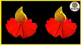 Handmade paper diya /How to make paper Diya /Diwali decorations/Decoration ideas for Diwali/#diwali