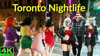 【4K】TORONTO HALLOWEEN NIGHTLIFE | DOWNTOWN TORONTO SATURDAY WALK