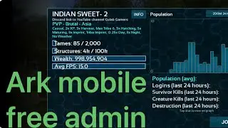 Ark survival evolved mobile free admin pass server for pvp | #arkmobile  | #freeadmin | #ark |