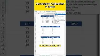 How to create conversion calculator in excel#shorts #excel #viral
