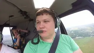 Полет на вертолете. Heliport. Robinson R44