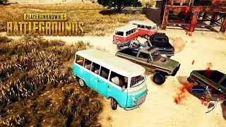 УЛЁТНОЕ ДЕРБИ В PLAYERUNKNOWN’S BATTLEGROUNDS 70 МАШИН В КРАСНОЙ ЗОНЕ