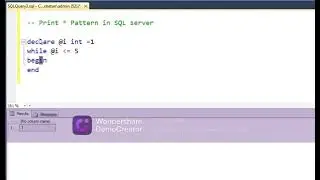 SQL server Star Pattern