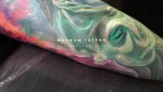 Тату Космос цветной рукав - Magnum Tattoo Калининград