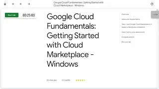 Google Cloud Fundamentals: Getting Started with Cloud Marketplace   Windows