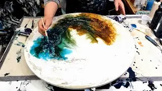 Watch this come to life! Texture Wall Art ~ Fluid Acrylic Paint