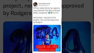 Official !!! Jarmie Vardy has signed new deal with Leicester FC until 2024. #shorts #fabrizio #trnsf