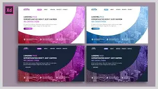 Landing Page Design Tutorial   ||  Web Design in Adobe XD              #webdesign #adobedesign